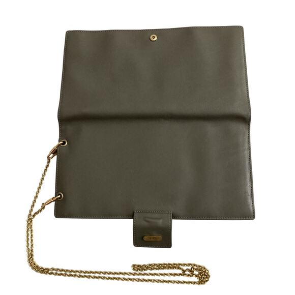 Vtg Womens Large SAS Faux Leather Travel Wallet Crossbody Purse Green Gray NOS - Picture 6 of 14